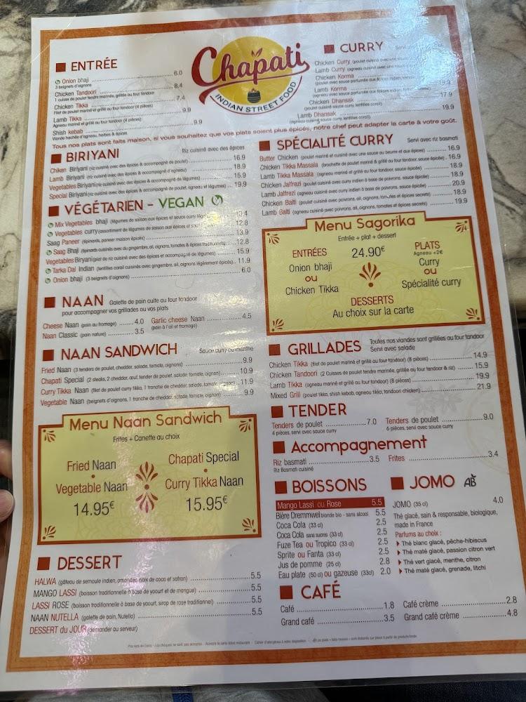 Chapati Indian Street Food - Menu Image 3